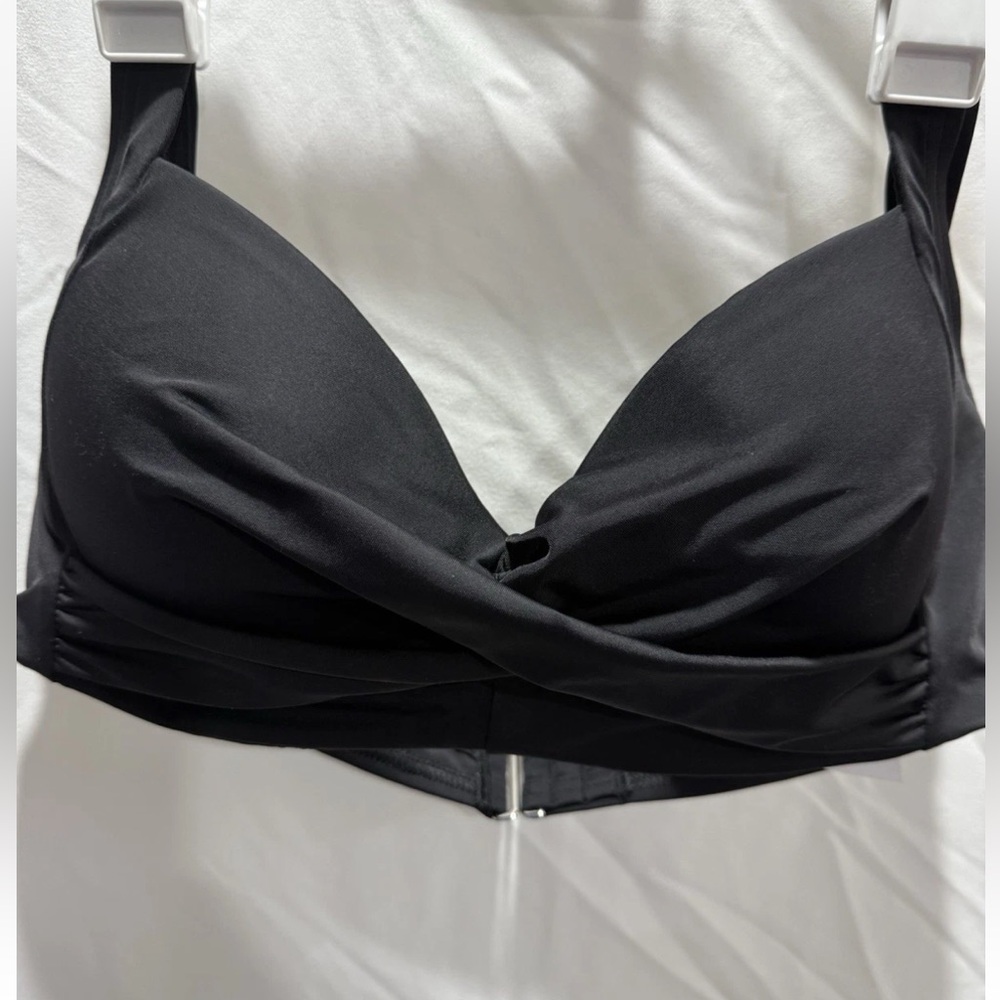 Lands’ End Black Bikini Swim Top Size 12– UPF 50+ Sun Protection - Picture 2 of 4